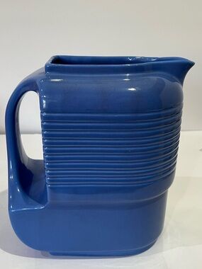 Vintage Hall China for Westinghouse Blue Ceramic Ribbed Refrigerator Ware